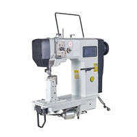 Machine à coudre industrielle de haute qualité pour chaussures, équipement robuste pour la couture de semelles et de tiges en cuir, idéal pour la fabrication et la réparation de chaussures.