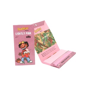 Wholesale Honeypuff New Design 110mm Natural Pink Wood Pulp Kingsize <b>Rolling</b> Paper With Filter Tips Smoking Accessories - Product Image 2