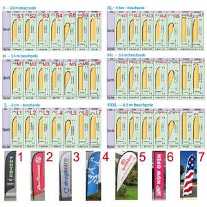 Kustom tiang bendera pantai Teardrop air mata titisan bendera bulu pantai tiang bendera bulu - Product Image 3