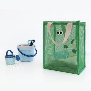 Large-eyed Breathable Mesh Tote Bag Portable <b>Toiletries</b> <b>Storage</b> Beach Swimming Bathroom Organizer Rectangle Non-Woven Fabric - Product Image 5