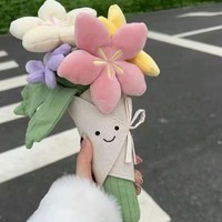 Poupée en peluche créative en forme de rose de 30 cm, bouquet de roses, jouet en peluche, poupée d'amour, cadeau de Saint-Valentin pour fille