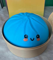 Jouets Squishy en forme de petits pains fourrés à la farine de 25 cm, créatifs, réalistes, en forme d'émoticônes, jouets anti-stress à presser