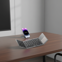 Aksesoris Komputer Keyboard Clavier Slim Nirkabel Multi Sistem Keyboard Bluetooth Lipat Nirkabel