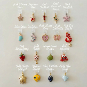 Set di Ciondoli Smaltati a Forma di Animale, Personalizzabili in Piccoli Lotti per Kit Fai-da-te di Gioielli, Collane <span class=keywords><strong>e</strong></span> Braccialetti, con Design Carino di Fiori, Stelle <span class=keywords><strong>e</strong></span> Tartarughe - Product Image 3