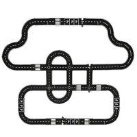 Ensemble de rails de train jouet - PVC flexible, à assembler soi-même, non toxique, extensible et portable, ensemble de jeu ferroviaire pour enfants