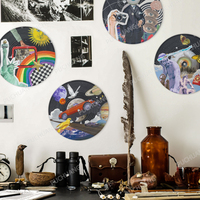 Art mural de disque vinyle d'inspiration rétro personnalisé Décoration intérieure vintage unique pour les mélomanes personnalisée avec logo personnalisé