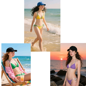 Perruques de <span class=keywords><strong>cheveux</strong></span> bouclés ondulés ondulés longs synthétiques moelleux avec chapeau Baseball naturellement connecter perruque de chapeau réglable - Product Image 6