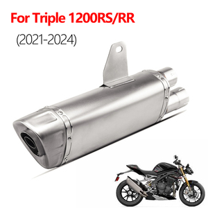 Pot d'échappement de <span class=keywords><strong>moto</strong></span> en acier inoxydable, silencieux, connectant le collecteur d'origine pour <span class=keywords><strong>Triumph</strong></span> Speed Triple 1200 RR RS 2021-2024 - Product Image 3