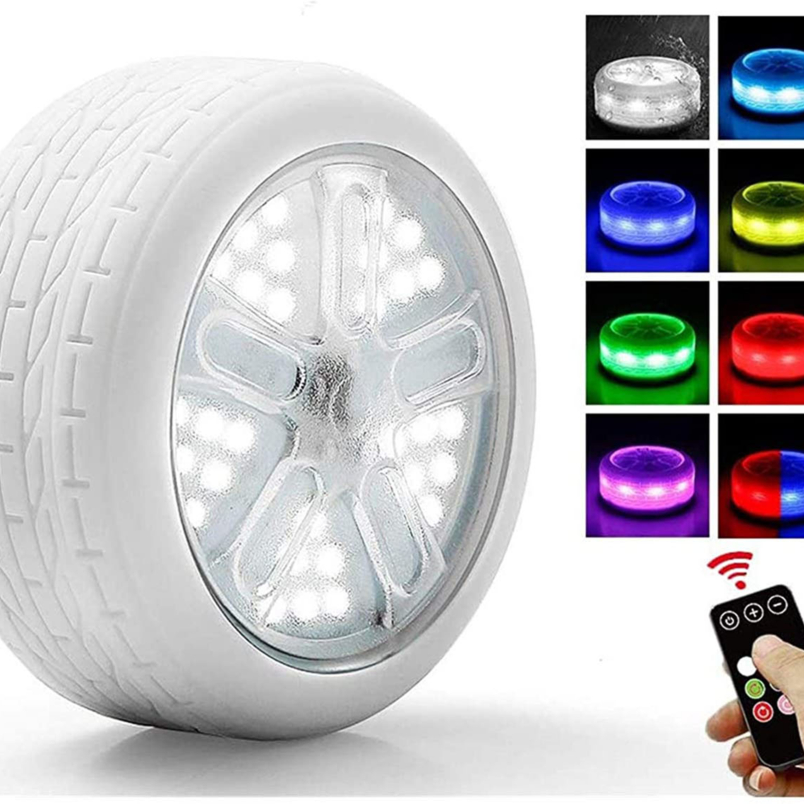 USB rechargeable batteries powered RGB tire led camping lights