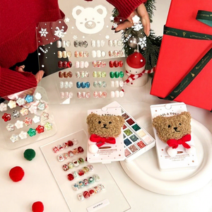 YOLLY Palette de gel à ongles solide <span class=keywords><strong>Happy</strong></span> Bear 24 couleurs, gel de manucure sans rinçage, non-collant, facile à étaler, paillettes brillantes - Product Image 1