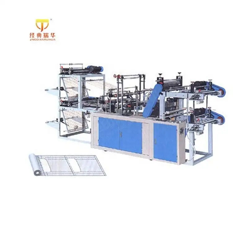 High Quality 1.5KW Biodegradable double layer plastic Garbage Bag Making Machine Price