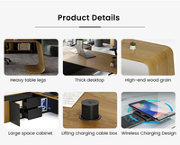 Meubles de bureau modernes de luxe pour entreprises, table modulaire en forme de L, bureau en bois pour directeur général, bureau triangulaire