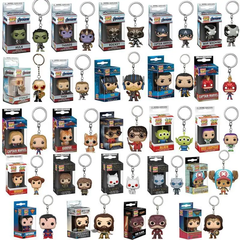 Endgame Capitão Venom Deadpool Homem De Ferro Keychain Figuras De Ação Brinquedos Keychain Soft Toy Chaveiros para Crianças Presente de Natal