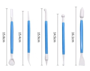 8 pcs/Lot 16 modèles en plastique céramique artisanat poterie modélisation polymère argile sculpture outils ensemble - Product Image 6