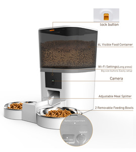 Distributeur automatique intelligent de nourriture pour animaux de compagnie personnalisé 4L/6L, distributeur de nourriture sèche pour animaux de compagnie, bols électriques automatiques pour chiots, distributeur de nourriture pour animaux de compagnie programmable portable, recharge - Product Image 3