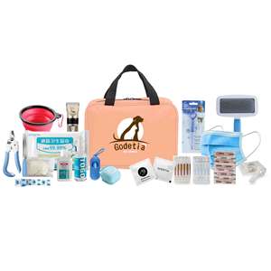 EHBO-Doos Voor Honden En Katten-Noodpakket Voor Huisdieren Voor Reizen, Kamperen, Auto Digitale Thermometer, Snuit, Minizak" - Product Image 2