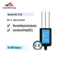 Capteur d'humidité du sol, de température, d'humidité relative, de conductivité électrique (EC), de pH et de NPK avec sortie optionnelle 4-20mA, 0-5V, RS485