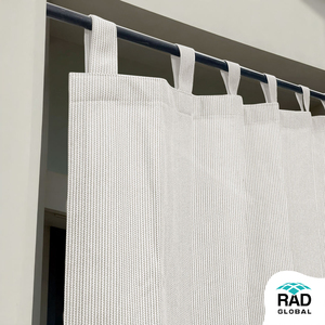 Arctic White Eyelet Outdoor Curtains 180 GSM with Crisp Neutral Finish and Light Filtering Fabric for Modern Balcony Patio - Product Image 5