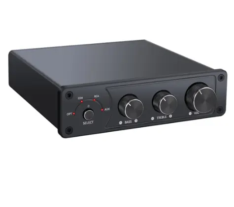 50W+50W Audio Amplifier Digital Power Amplifier Optical Coaxial RCA AUX to Analog Audio Converter 192kHz 24bit Stereo Amp