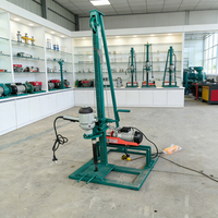 Foreuse de puits d'eau électrique portable 2,2 kW 220 V pour fermes, avec une profondeur maximale de 80 m et un diamètre de 50 mm à 200 mm, à rotation par boue