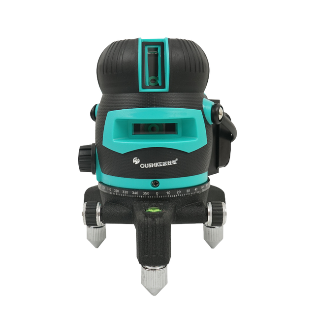 Professional 5-Line Green Industrial and DIY Laser Level Meter with Lithium Battery Power Supply
