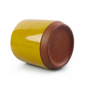 Nouvel arrivage de pots de fleurs d'intérieur en céramique jaune <span class=keywords><strong>moutarde</strong></span> pour décor de salon et de bureau - Product Image 4