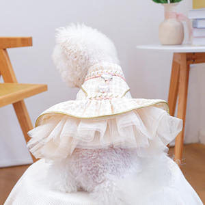 Falda Vestido de Lujo de Princesa para Perros OEM ODM al Por Mayor Ropa Sexy de Encaje para Mascotas Vestido de Boda de Verano para Mascotas - Product Image 5