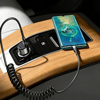 Câble USB-C enroulé à prix d'usine, dégradable, pour CarPlay, charge rapide 6A 5A, conducteurs en cuivre pur, blindage tressé