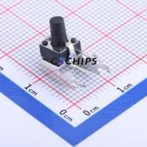 K2-1102BG-K4CW-01 Tactile Switch Bent Lead Through Hole,6x6mm Switch 2.5N Right Angle Insert 6mm 6mm - Product Image 1