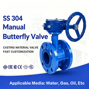 Venta Directa de Válvula de Mariposa Manual de Alto Rendimiento Personalizada, Tipo Turbina, Doble Excéntrica - Hecho en China - Product Image 1