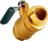 Robinet à bille en laiton OMANS D1028, raccord femelle, robinet d'arrêt d'eau, raccord de plomberie