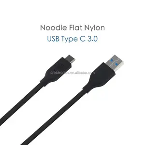 3.3FT/1M 2,0 USB C Tipo Venta al por mayor Cable de carga USB tipo C de alta velocidad para Huawei P9/Galaxy S8/Note 7/G5 TPE Jack Cable
