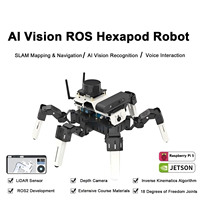 Raspberry Pi 5 Hexapod Robot Kit Bionic Spider con AI Vision Tracking Python Programación para Jetson Nano Compatible