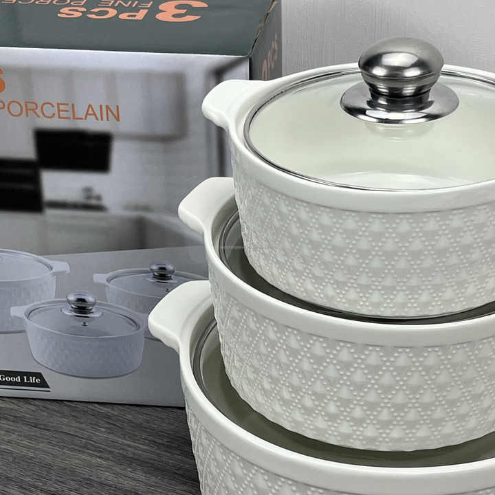 2024 Hot Selling Cheap Cookware Kitchenware Pot Sets Ceramic Soup Pots ...