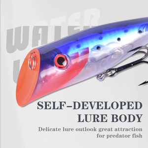 Promotion Leurre Popper à Longue Portée à Yeux de Poisson 3D pour Poisson-Chat, Brochet, Saumon, Bar, Leurre Dur Jigging, Utilisation en Rivière, 22.5G 100MM - Product Image 5