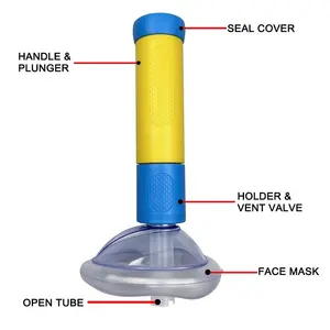 플라스틱 질식 호흡 마스크 비상 질식 방지 구조 장치 휴대용 흡입 호흡 구조 장치
