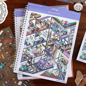 Miniature Scene <strong>Collection</strong> <strong>Book</strong> 9.0 Cityscape Scenery <strong>Sticker</strong> Fun Cartoon Three-dimensional House Diary Educational - Product Image 3