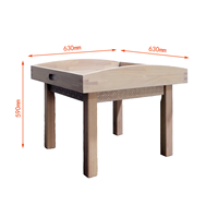 Table d'activités multifonctionnelle ergonomique pour enfants en bois massif de caoutchouc, table de jeu de construction, bureau d'étude pour enfants