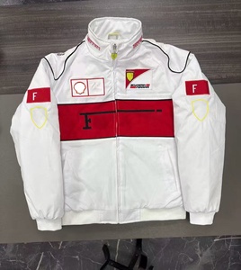 USA <strong>Size</strong> <strong>Plus</strong> <strong>Size</strong> Thick F1 Coats Racing Suit Inspired Team Embroidered <strong>Waterproof</strong> Zipper Cotton Moto Biker Winter Riding <strong>Jacket</strong> - Product Image 1