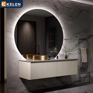 Kelen 2024 özel lavabo modern banyo seti organizatör yüzer 30 inç vanity kabine makyaj banyo aynası