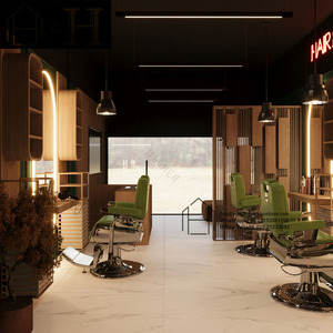 Barbiere negozi di Interior Design professionale parrucchiere bancone negozio di barbiere Set di mobili di personalizzazione salone di bellezza arredamento - Product Image 1