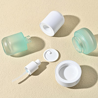 Flacons en verre pour fond de teint cosmétique de 30 ml, 50 ml, 100 ml, 120 ml, 50 g, forme capsule, emballage de flacon de lotion pour soins de la peau