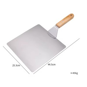 ที่ตักพิซซ่าแบบมีด้ามจับไม้ ขนาด 10 นิ้ว ทำจากอะลูมิเนียม สำหรับเตาอบพิซซ่า ขายดี - Product Image 2