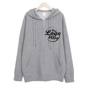 Sudadera con Capucha Oversize de Algodón 100% Bordada para Parejas, Estilo Casual de Otoño, Unisex, con Cremallera Holgada y Diseño Personalizado - Product Image 1