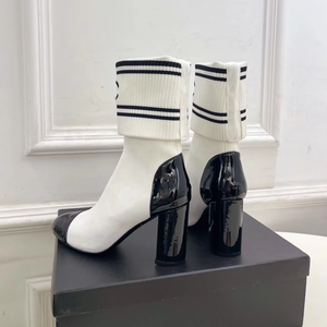 2026 Luxury Designer Brand Top-Quality Winter Shoes: Classic Mid-Calf Women's Boots, Knitted Socks, Boots, and <b>High</b> Heels - Product Image 5