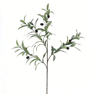 Stelo di <span class=keywords><strong>Foglie</strong></span> d'Ulivo Artificiali Verdi, Ramo Lungo con 8 Frutti, Decorazione Floreale per Casa - Product Image 5