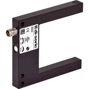 Barrera de Luz Tipo Horquilla OGU051G3-T3, Sensor Óptico de Di-Soric, IP67, Conector M8, LED, 10-30VDC, Hecho en Alemania - Product Image 1