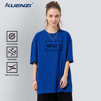 T-shirt pour femme Kuenzi, anti-boulochage, absorbant la transpiration, poids lourd 305GSM, manches courtes, 100% coton, antibactérien 7A