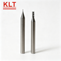Fraise à bout sphérique KLT Precision D4x50mm R0.3 à 2 dents en carbure monobloc pour électrode de découpe au fil EDM en cuivre, revêtement TiCN