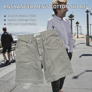 Pantalones Cortos de Verano para Hombre, de Algodón, Color Sólido, Transpirables, Casuales, de Negocios, Elásticos, de Alta Calidad, 10 Colores, Pantalones Cortos de Playa - Product Image 2